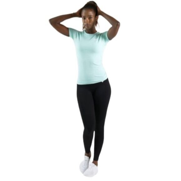 NWT Women's Best Wear POWER SEAMLESS T-SHIRT COLOR Bleached Aqua Size S‎ - Picture 3 of 9